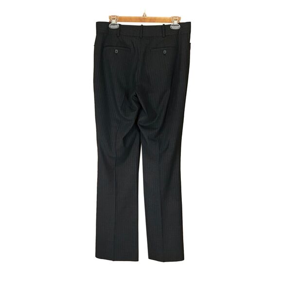 Club Monaco Women's Wide Leg Trouser Pants Size 6 Charcoal Pinstripe Wool Blend - Picture 2 of 6